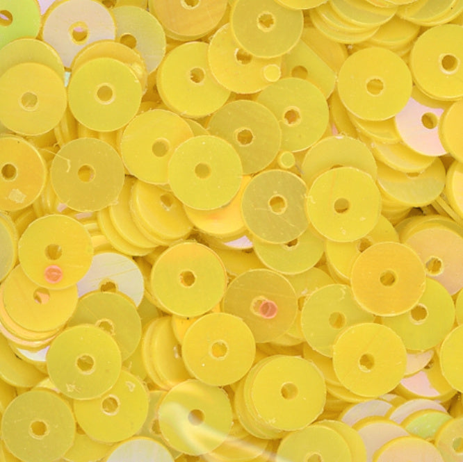 5mm Flat Opaque Iridescent Sunflower