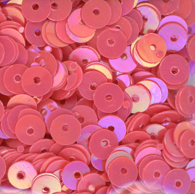 5mm Flat Opaque Iridescent Watermelon