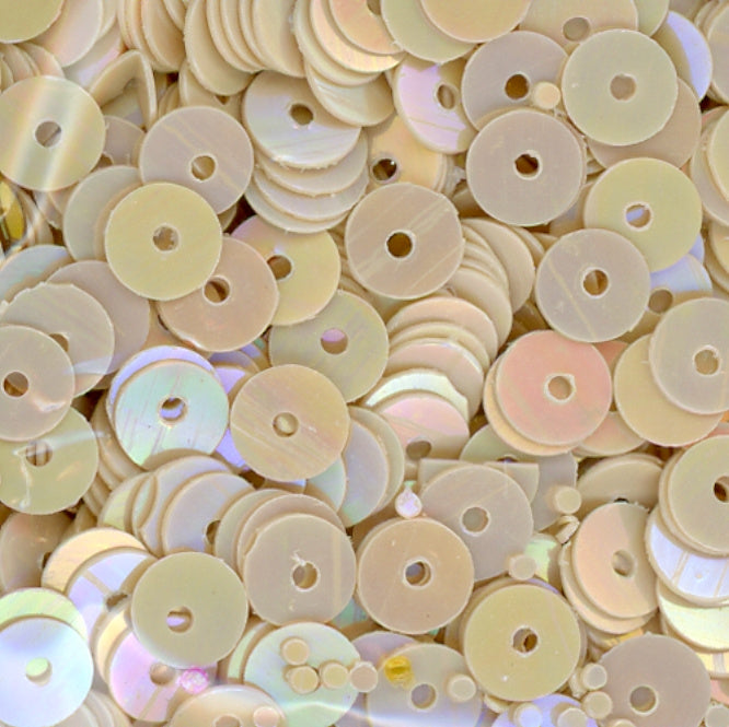 5mm Flat Opaque Iridescent Light Beige