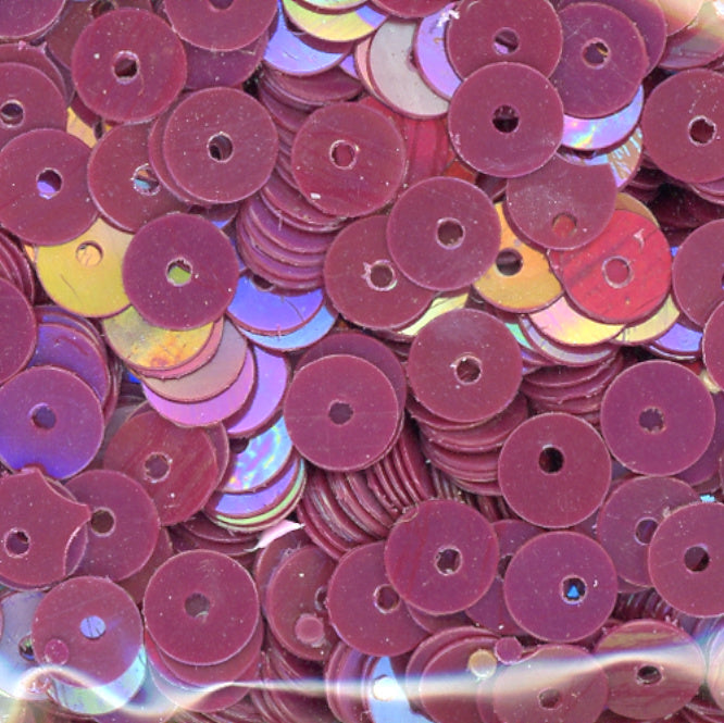 5mm Flat Opaque Iridescent Berry