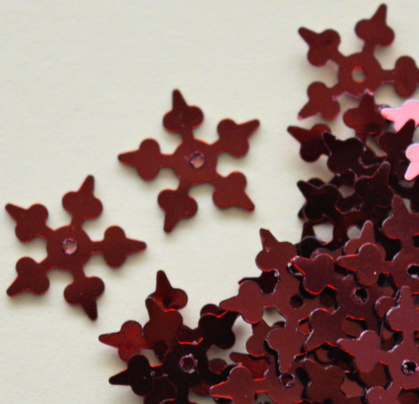 10mm Metallic Starflake Dark Red