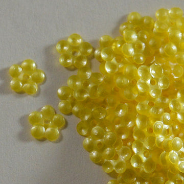 5mm Satin Flower Lemon Yellow