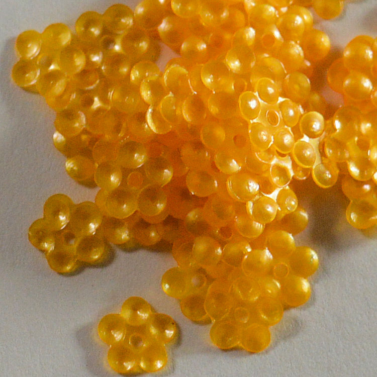 5mm Satin Flower Maize Yellow