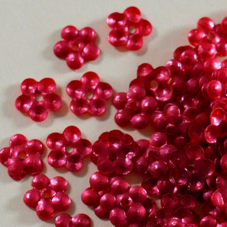 5mm Satin Flower Red 100 grams
