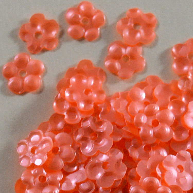 5mm Satin Flower Peach 100 grams