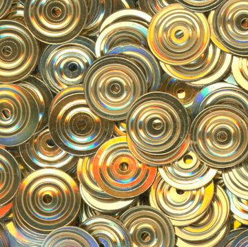 8mm Circle Metallic Gold