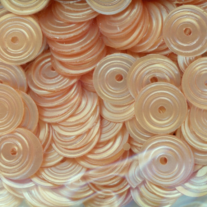 8mm Circle Satin Light Ecru