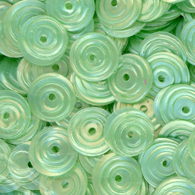 8mm Circle Satin Light Willow Green