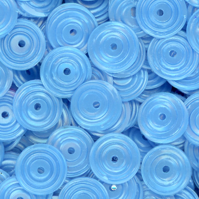 8mm Circle Satin Powder Blue