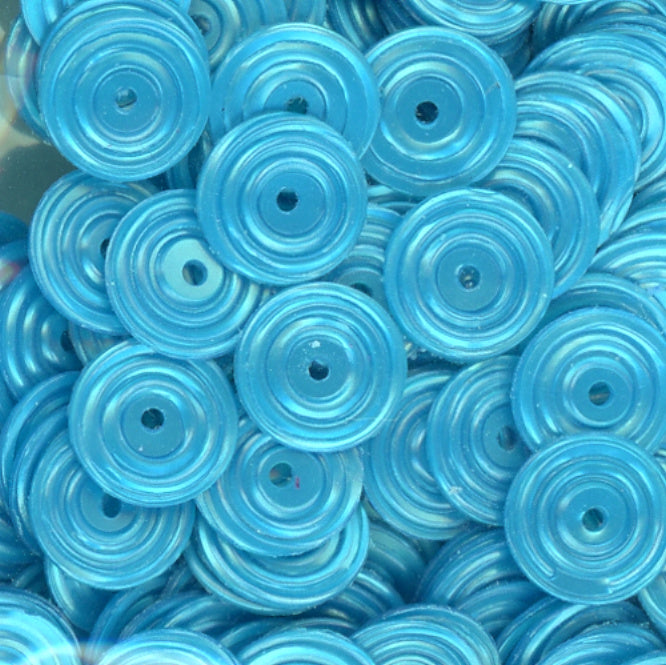 8mm Circle Satin Turquoise