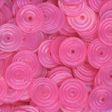 8mm Circle Satin Pink 100 grams