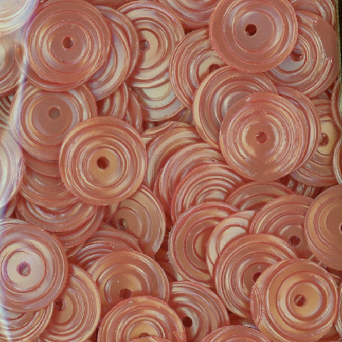 8mm Circle Satin Dark Ecru 100 grams