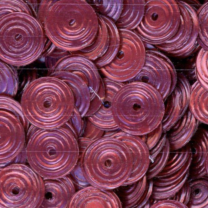 8mm Circle Satin Burgundy 100 grams