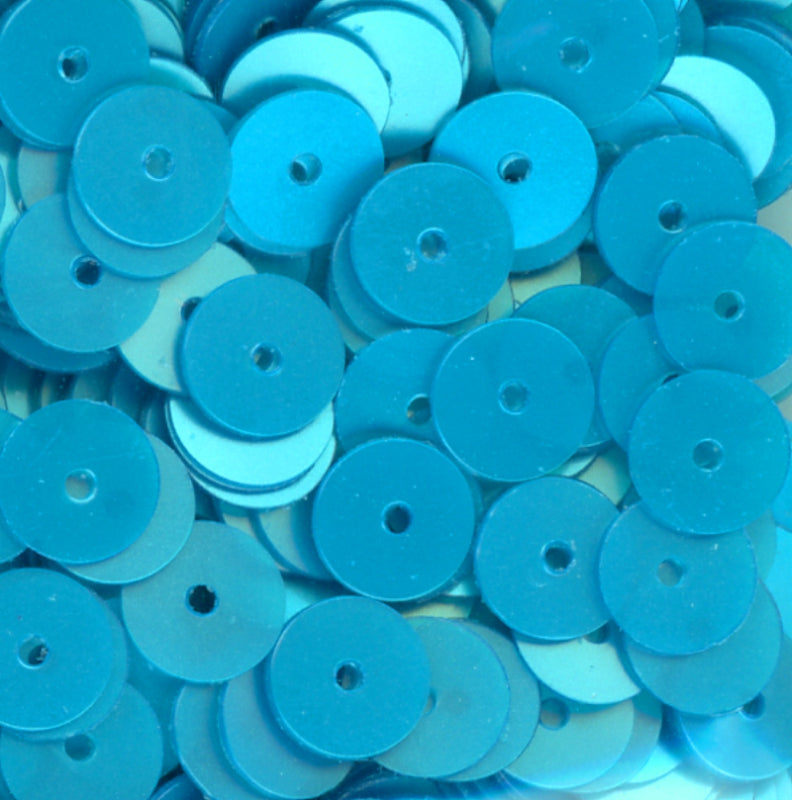 6mm Flat Satin Turquoise