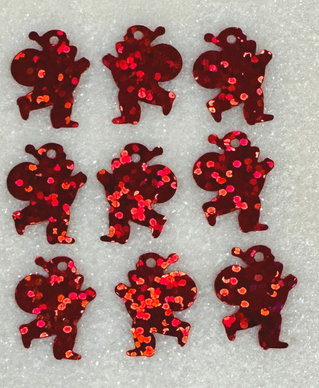 Santas Hologram Red