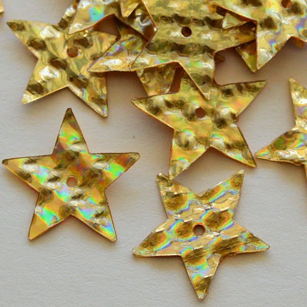 15mm Embossed Stars- 100 grams