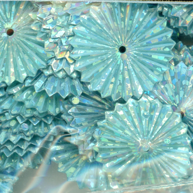 16mm Hologram Sunburst Spa Blue