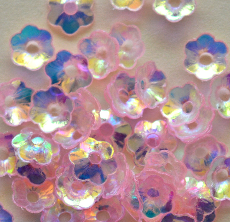 6mm Cupped Flower Crystal Iris Ballerina Pink
