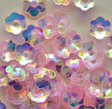6mm Cupped Flower Crystal Iris Ballerina Pink