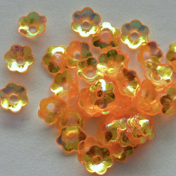 6mm Cupped Flower Crystal Iris Sunglow