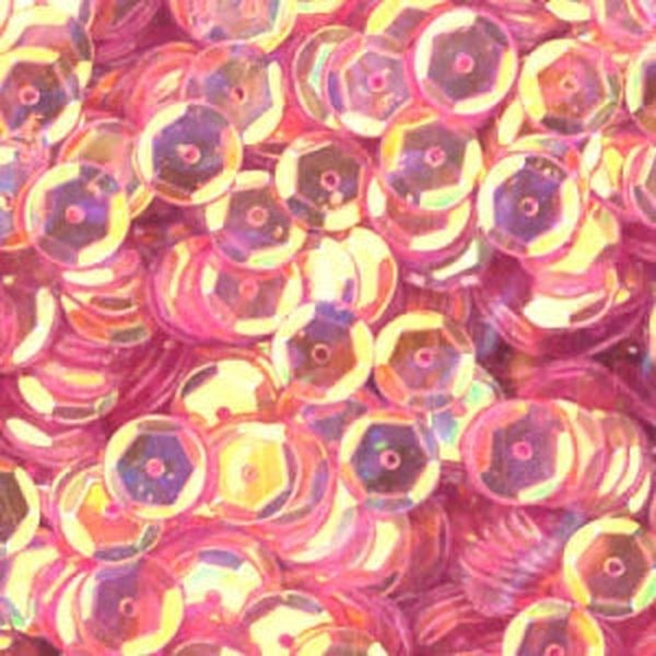 10mm Slightly Cupped Crystal Iris Bubblegum 100 grams