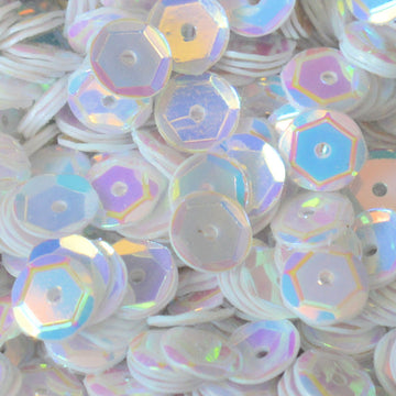 6mm Slightly Cupped Crystal Opaque White