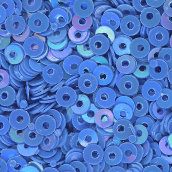 3mm Flat Opaque Iridescent Blue