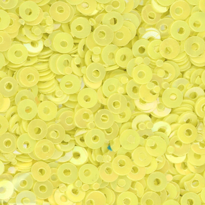 3mm Flat Opaque Iridescent Lt Lemon Yellow