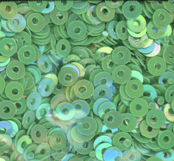 3mm Flat Opaque Iridescent Med Leaf Green