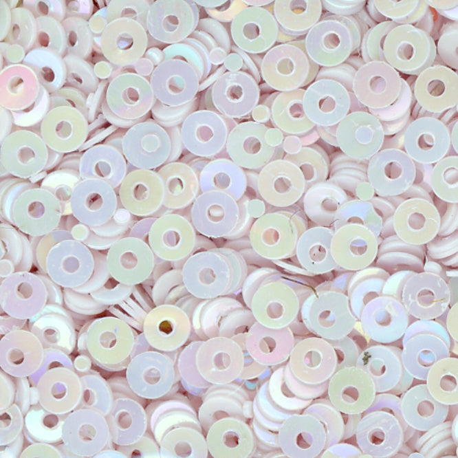 3mm Flat Opaque Iridescent White