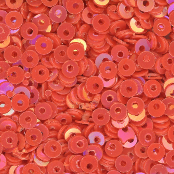 3mm Flat Opaque Iridescent Orange Flame