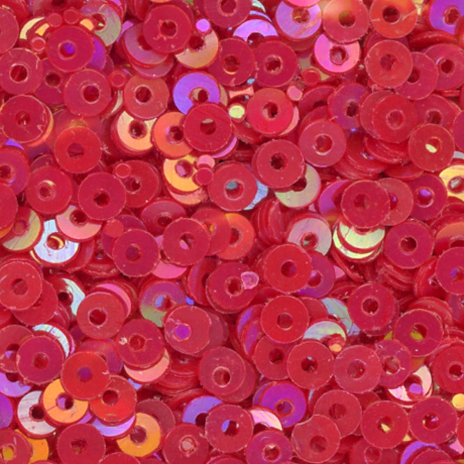 3mm Flat Opaque Iridescent Red