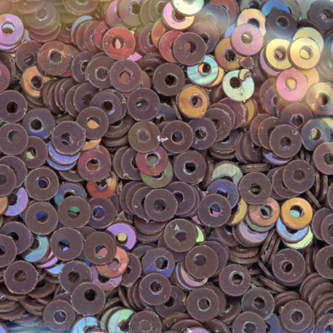 3mm Flat Opaque Iridescent Dark Brown