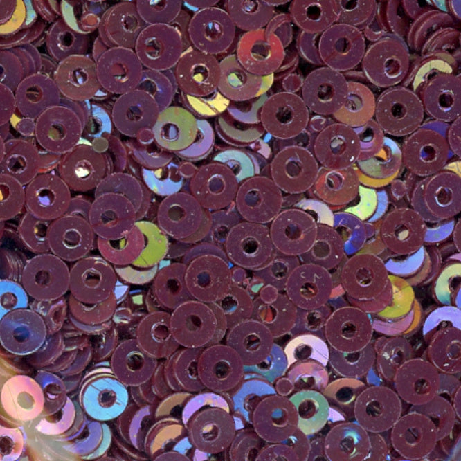 3mm Flat Opaque Iridescent Burgundy Brown
