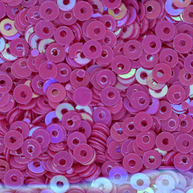 3mm Flat Opaque Iridescent Dark Pink Orchid