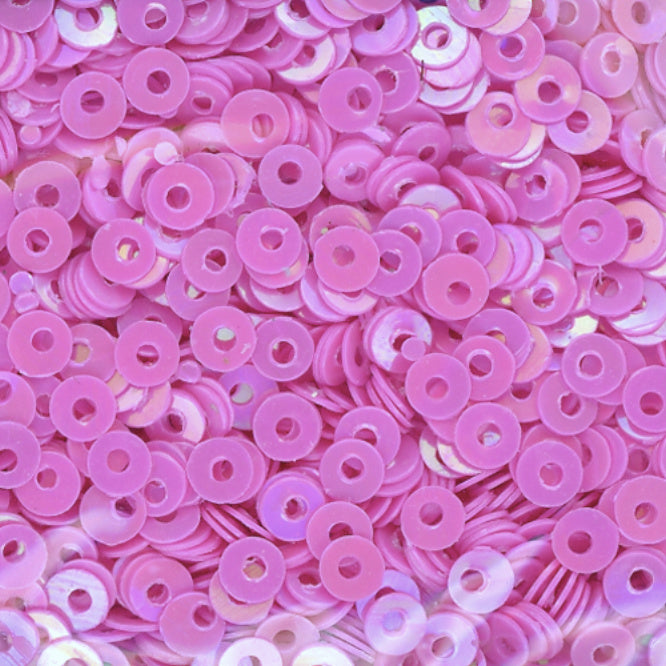 3mm Flat Opaque Iridescent Med Pink Orchid