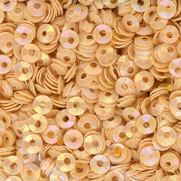 3mm Fully Cupped Opaque Iridescent Pale Coral