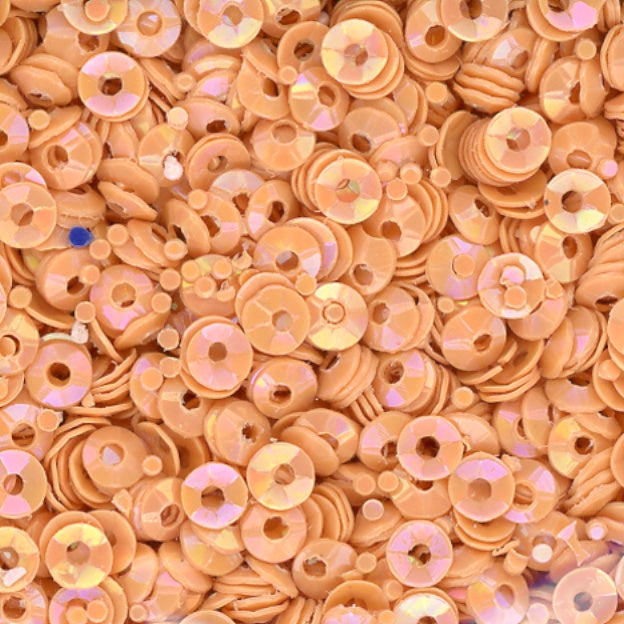 3mm Fully Cupped Opaque Iridescent Light Coral