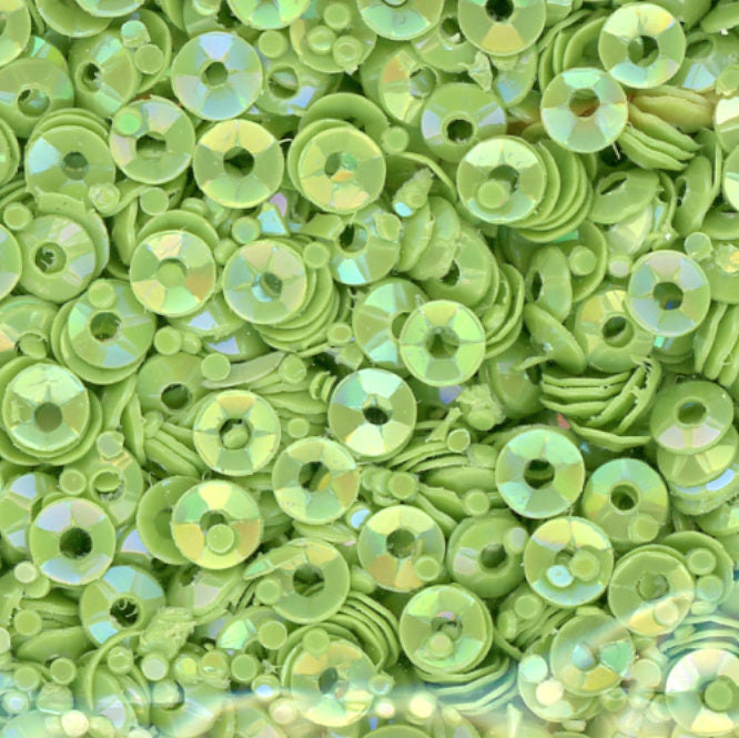 3mm Fully Cupped Opaque Medium Chartreuse