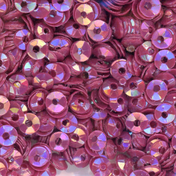 3mm Fully Cupped Opaque Iridescent Berry