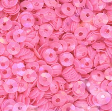 3mm Fully Cupped Opaque Iridescent Dark Pink