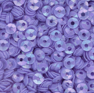 3mm Fully Cupped Opaque Iridescent Medium Purple