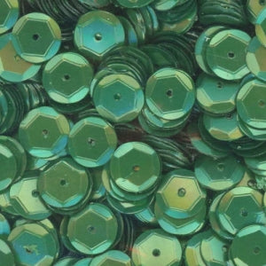 8mm Slightly Cupped Satin Emerald Green 100 grams