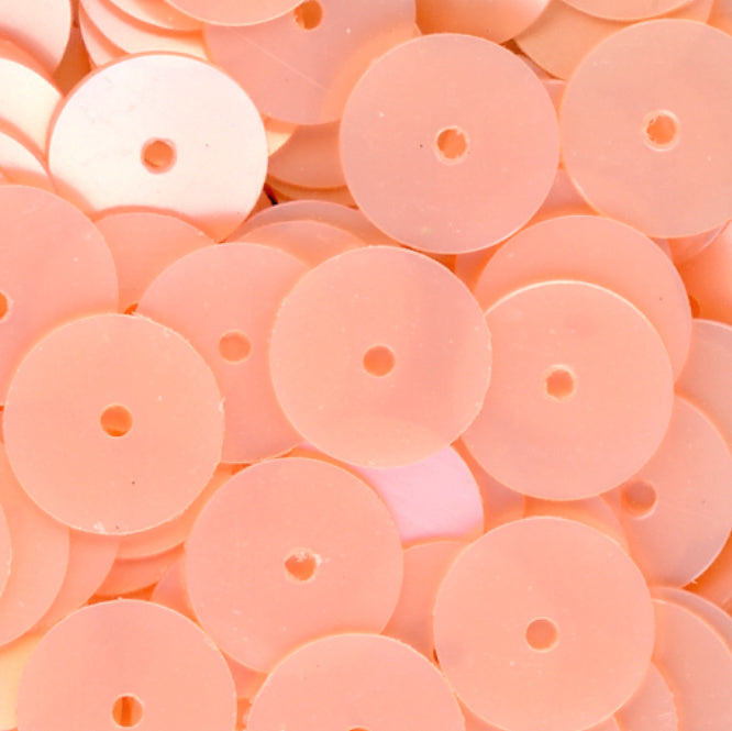 8mm Flat Satin Peach Melba
