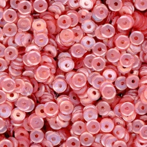 4mm Slightly Cupped Satin Dusty Rose