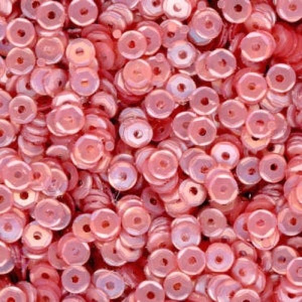 4mm Slightly Cupped Satin Dusty Rose 100 Grams