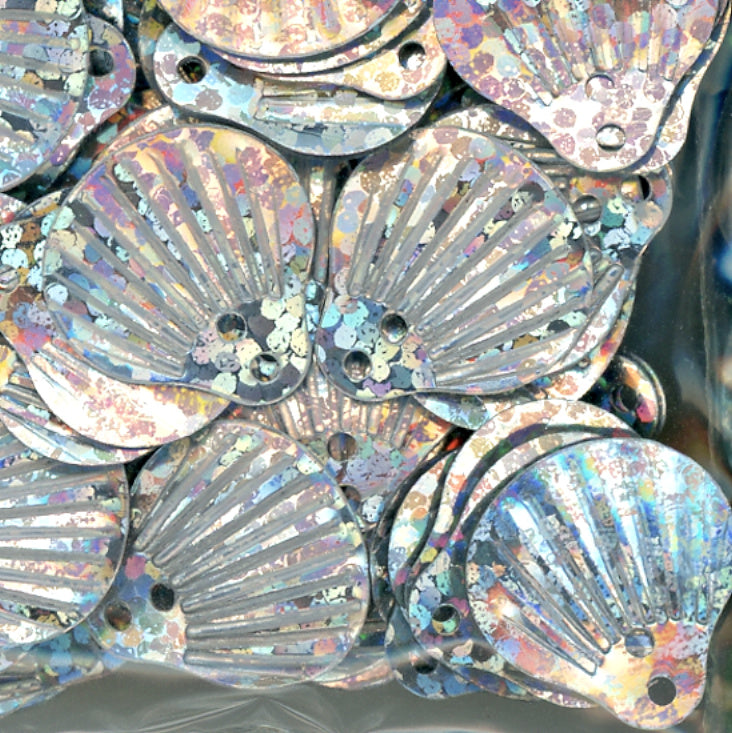 12mm Shell Hologram Silver