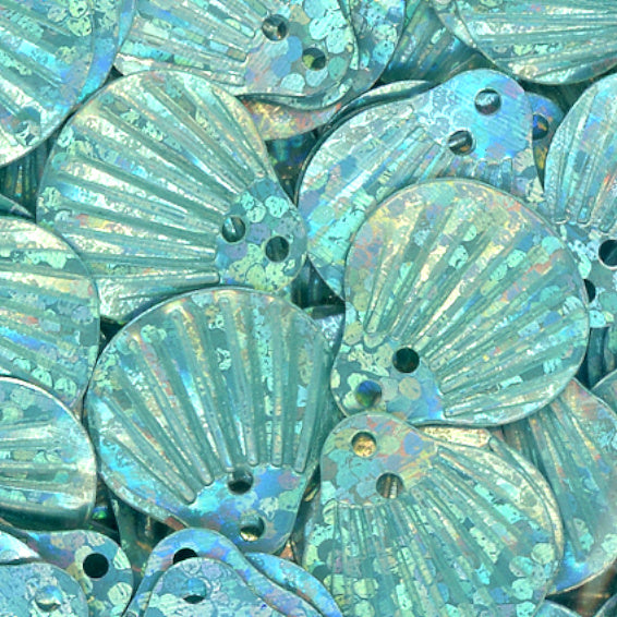 12mm Shell Hologram Spa Blue