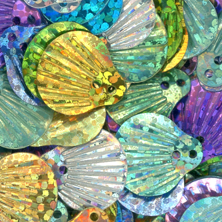 12mm Shell Hologram Mix 100 Grams