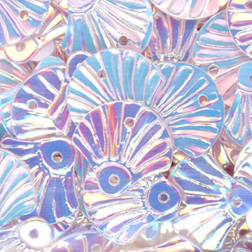 12mm Shell Crystal Opaque White Lightning 100 Grams